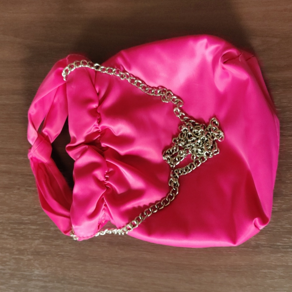 Zara Hot Pink Satin Purse